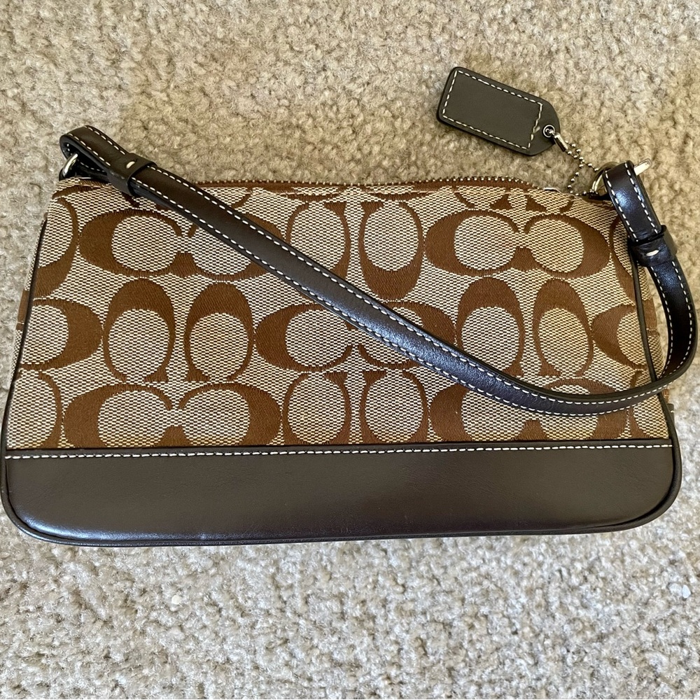 Coach Signature C Small Handbag Purse Brown